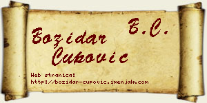 Božidar Čupović vizit kartica